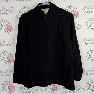 Exofficio zip up coat Women's Black Textured Jacket